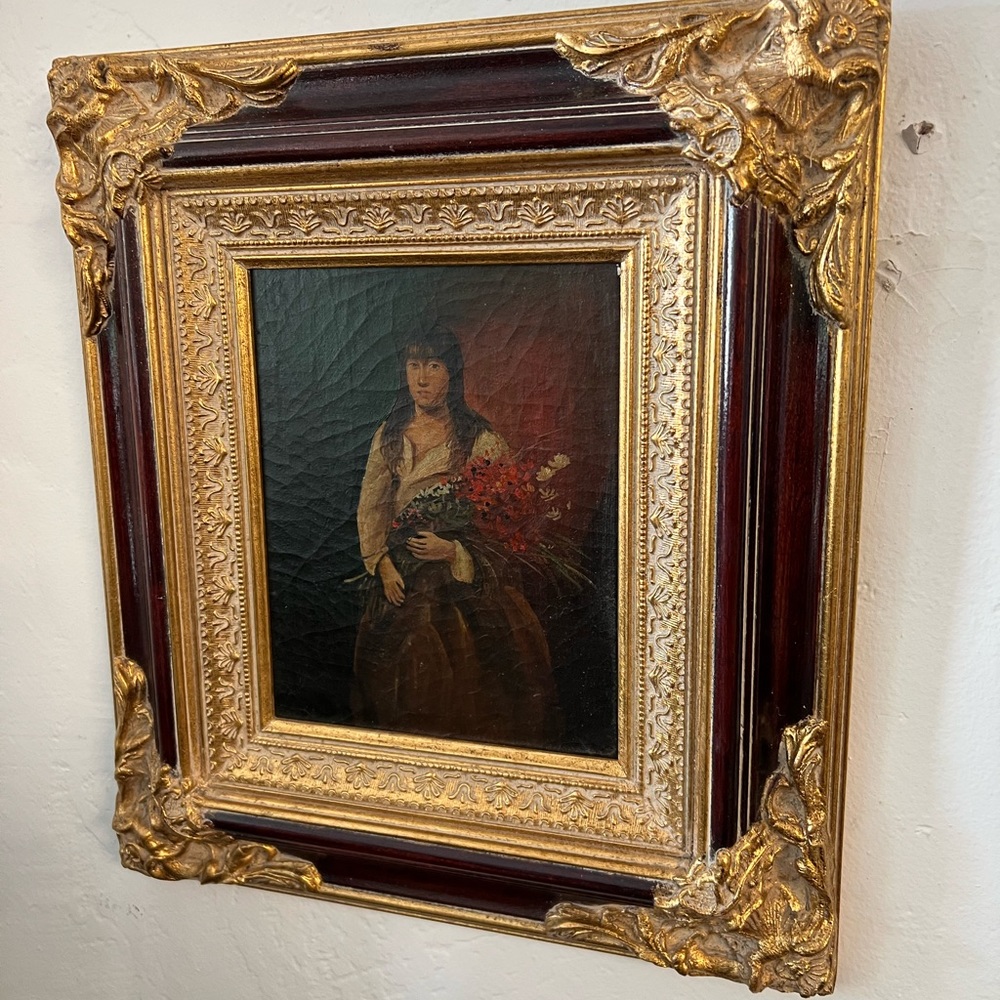 Vintage Painting of Peasant Woman